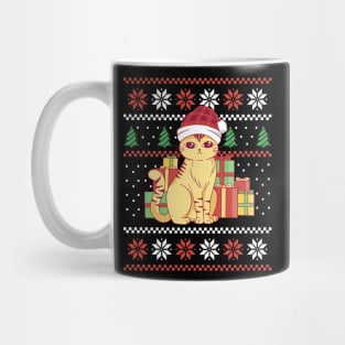 Meowy Christmas: Cozy Cat in Holiday Splendor Mug